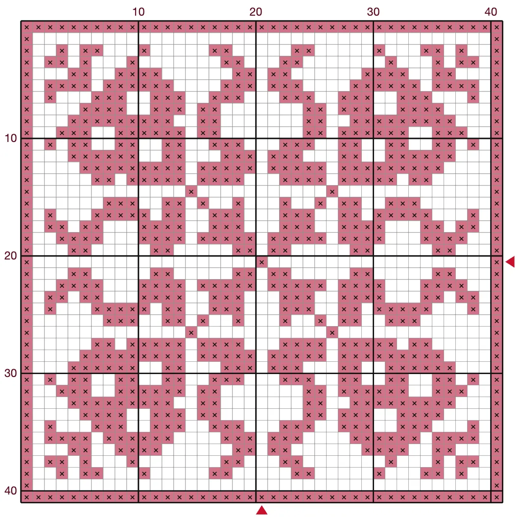 Antique four-lobe ornament: the chart